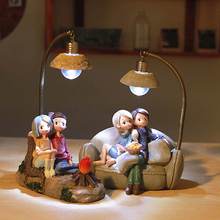Creative Romantic Couple Lovers Bamboo Fire Night Light