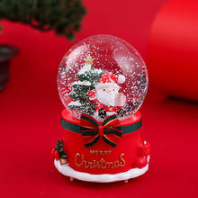 Christmas Tree Santa Claus Music Snow Globe Creative Music Box Decoration