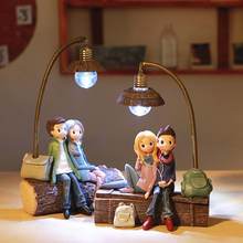Creative zakka romantic couple lovers night light
