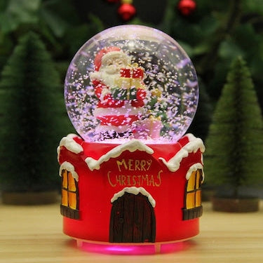 Christmas Full Crystal Ball Creative Music Box Decoration