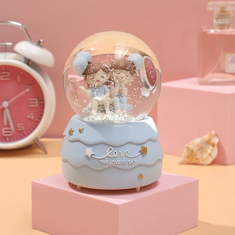 A Creative Couple Gift Crystal Ball Music Box