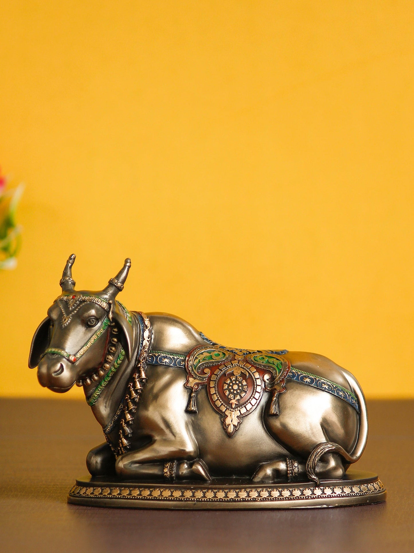 Gold Polyresin and Bronze Nandi Idol