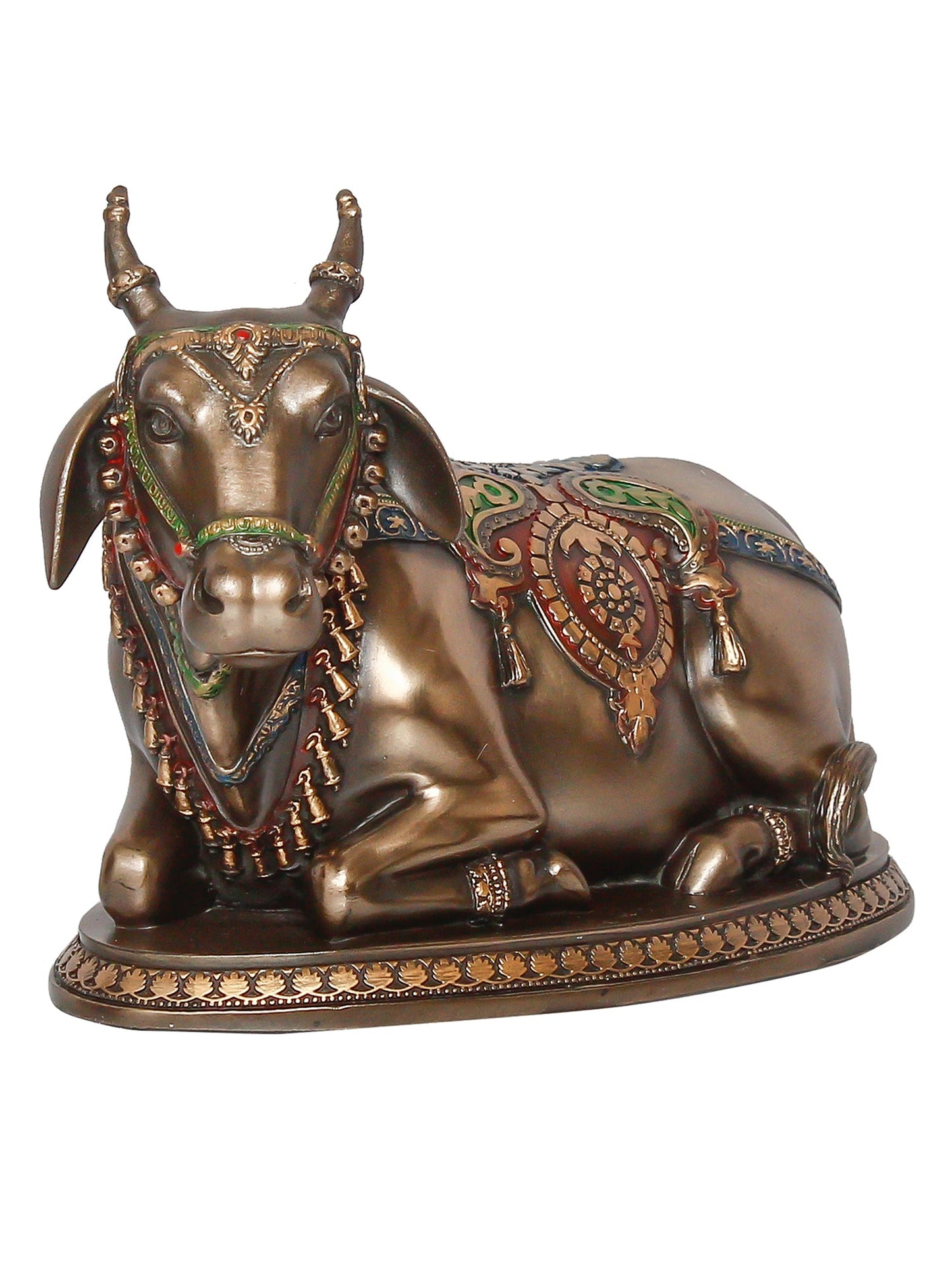 Gold Polyresin and Bronze Nandi Idol