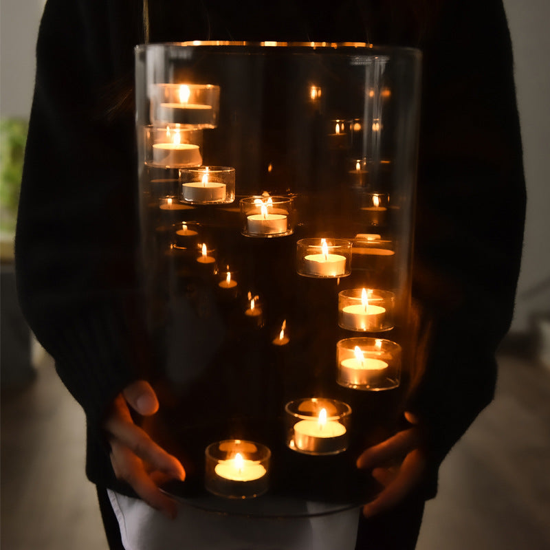 Large Glass Candlestick Candlelight Dinner Decoration Ornaments
