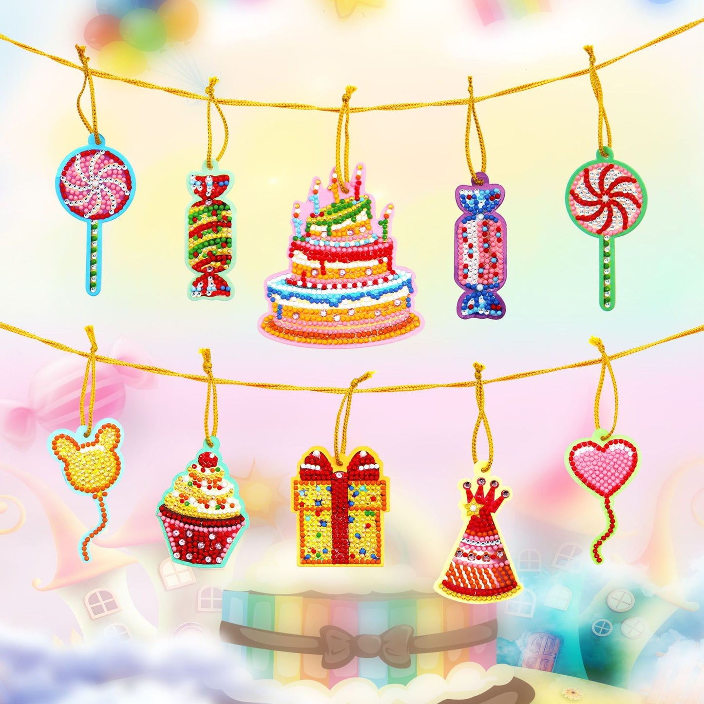 Card Room Birthday Party Ornaments