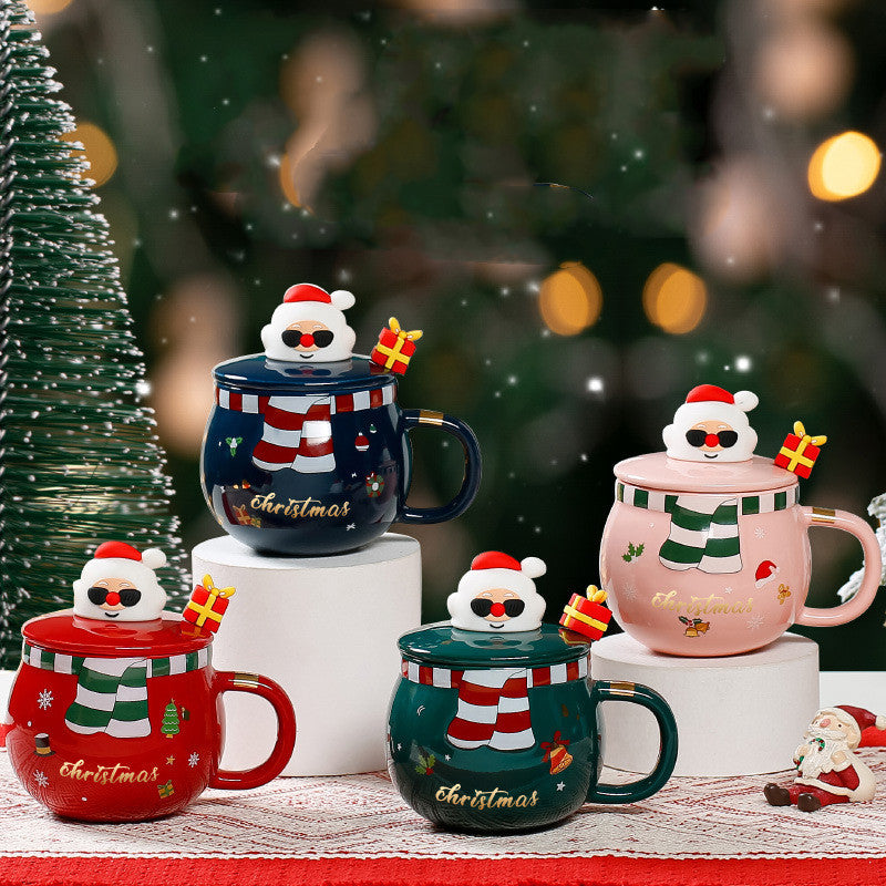 A Home Fashion Simple Christmas Style Ceramic Mug