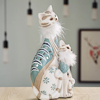 Cute Cat Decoration Creative Porch Decoration Living Room Wine Cabinet
