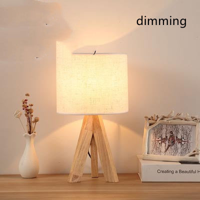 Japanese Style Solid Wood Table Led Night Lamp