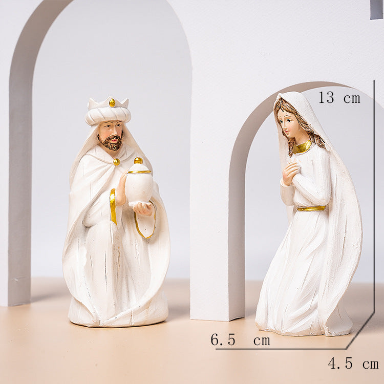 Christmas Manger Jesus with Mary Figurines