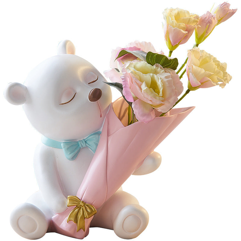 Creative Bear Vase Decoration Living Room TV Cabinet Decorations