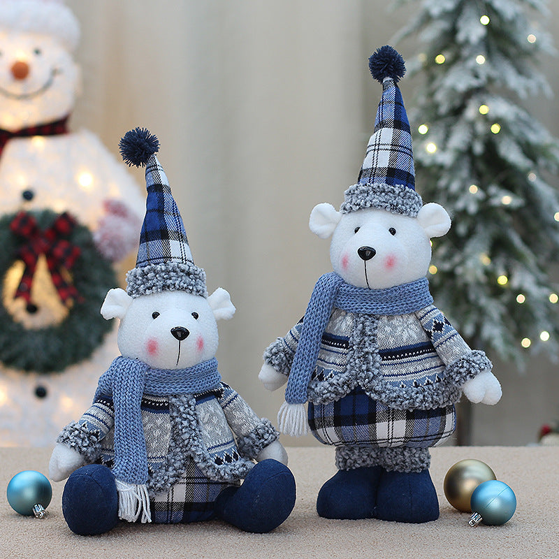 Decorative Ornaments Sea Blue Bear Doll