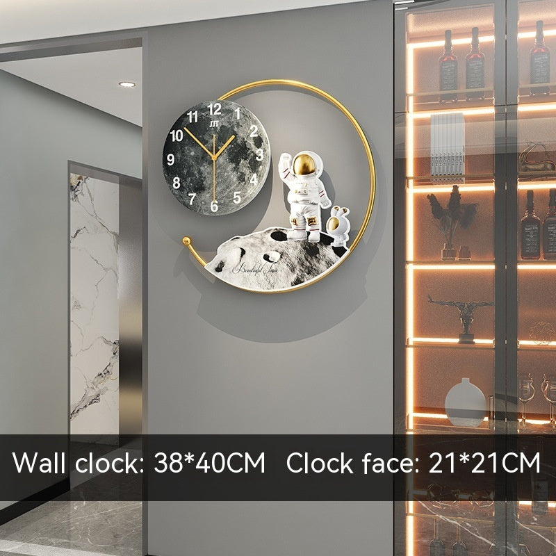 Clock Creative Wall Clock With Light Living Room Home