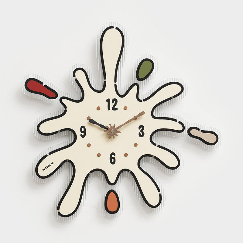 Living Room Home Punch-free Nordic Light Luxury Clock Wall Clock