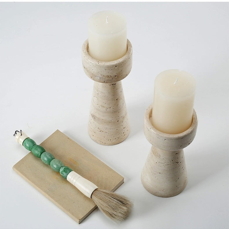 Creative Natural Cave Stone Candlestick Furnishings Ornaments