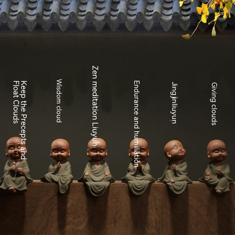 Creative Ceramic Small Monk Zen Ornaments