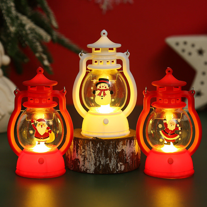 Christmas Decorations LED Portable Small Oil Lamp