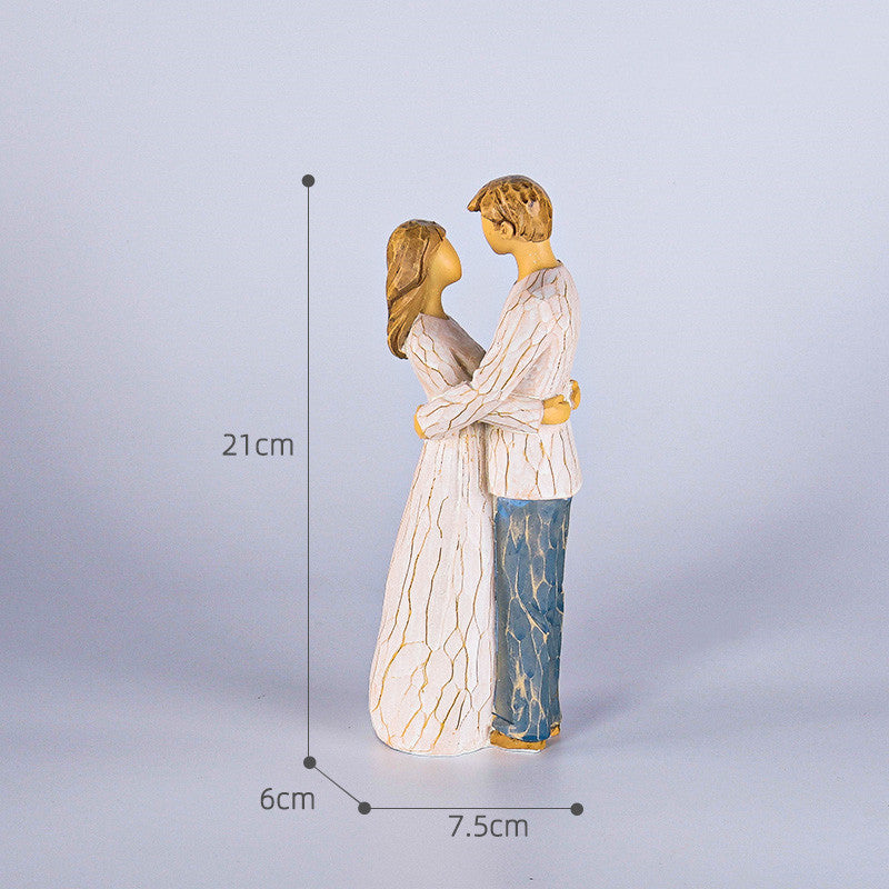 Bride & Groom Romentic Kissing Resin Figurine Wedding & Anniversary Gift