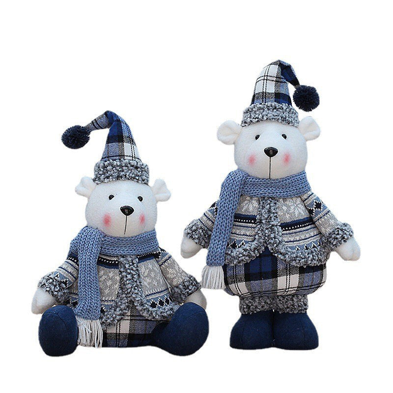 Decorative Ornaments Sea Blue Bear Doll