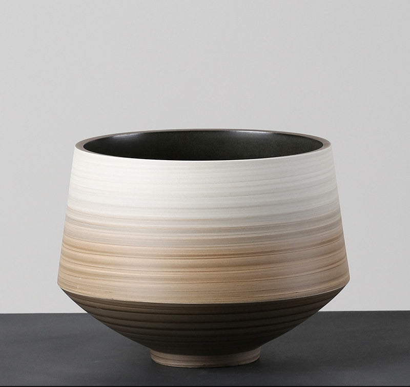Brown Horizontal Gradient Ceramic Vase Ornaments