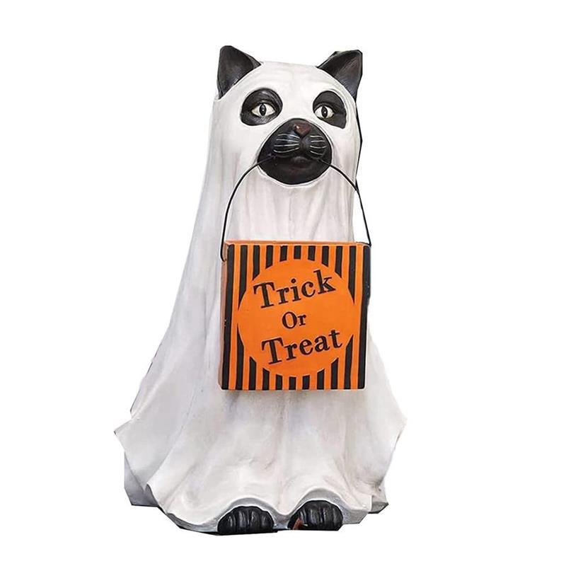 Puppy Pumpkin Candy Bowl Christmas Ornaments