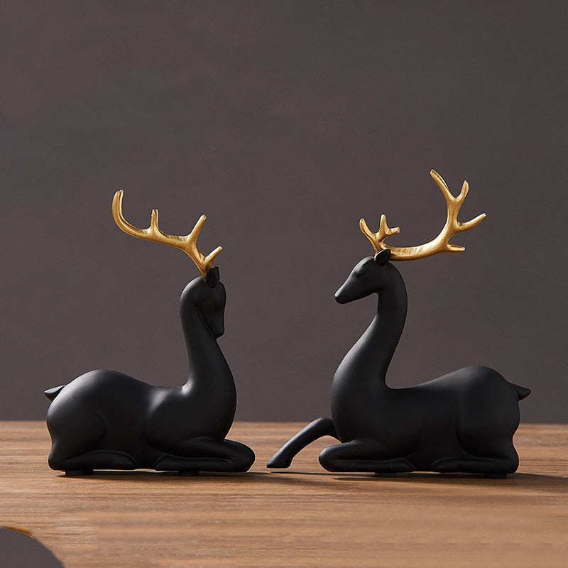 Couple Deer Ornaments Nordic Modern Light Luxury