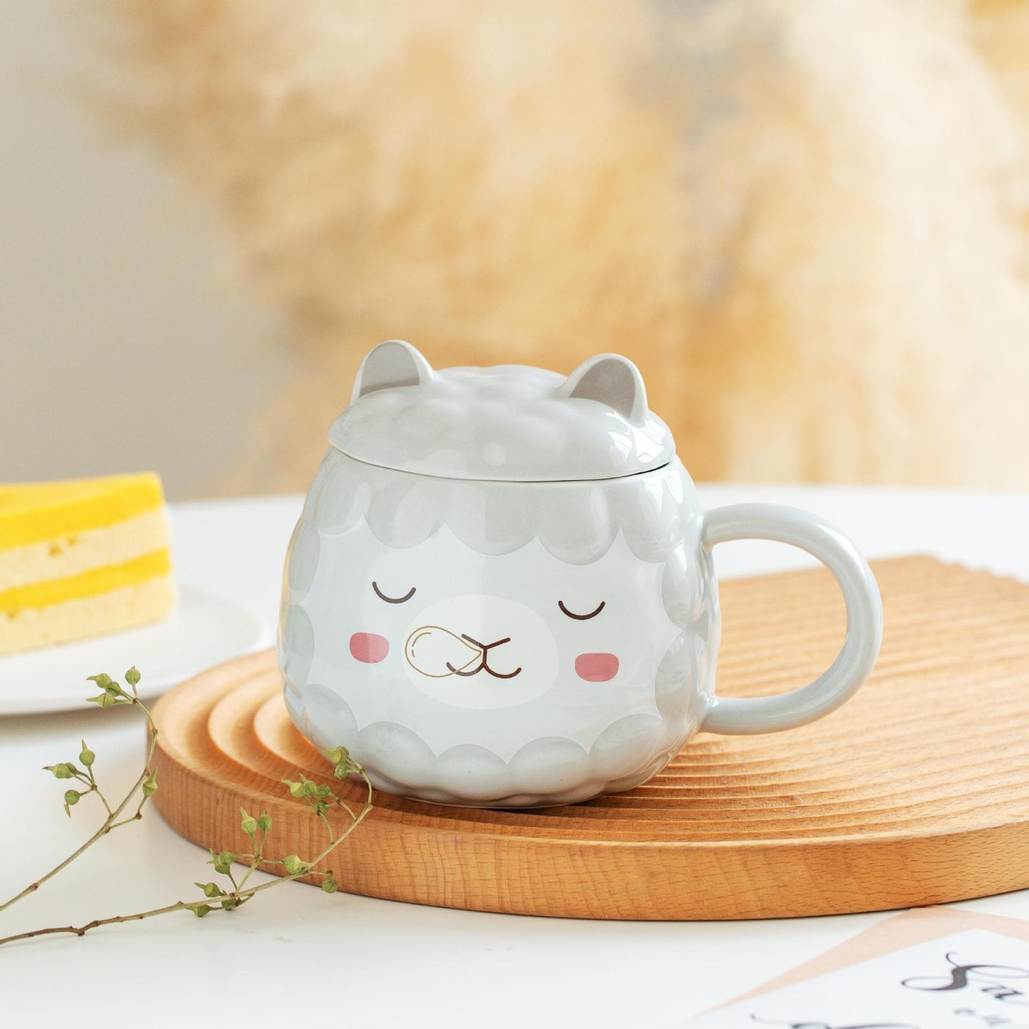 Fashion Cartoon Alpaca Ceramic Mug