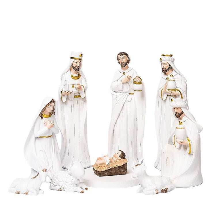 Christmas Manger Jesus with Mary Figurines