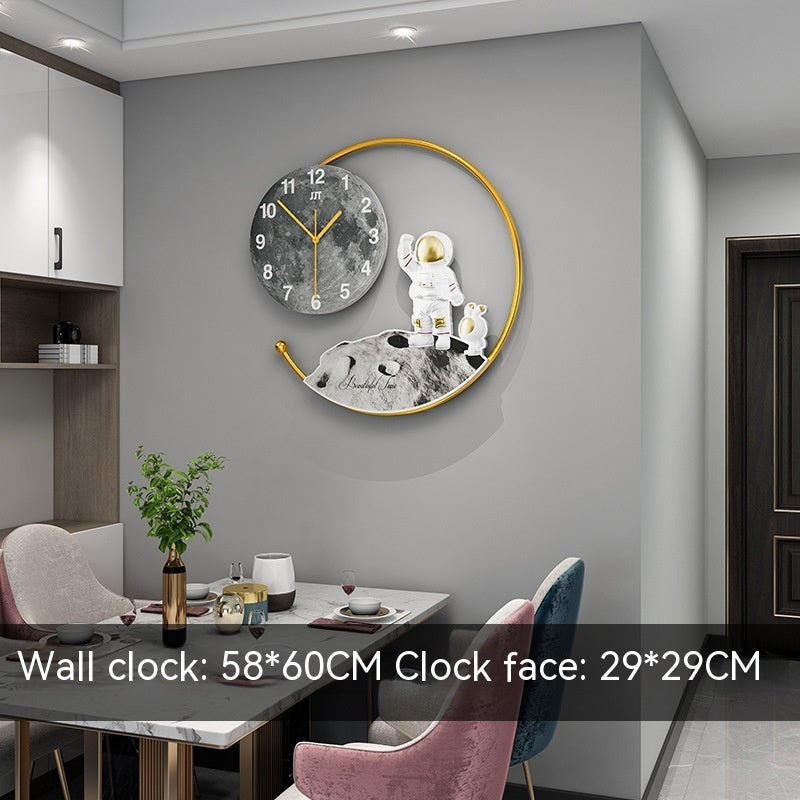 Clock Creative Wall Clock With Light Living Room Home