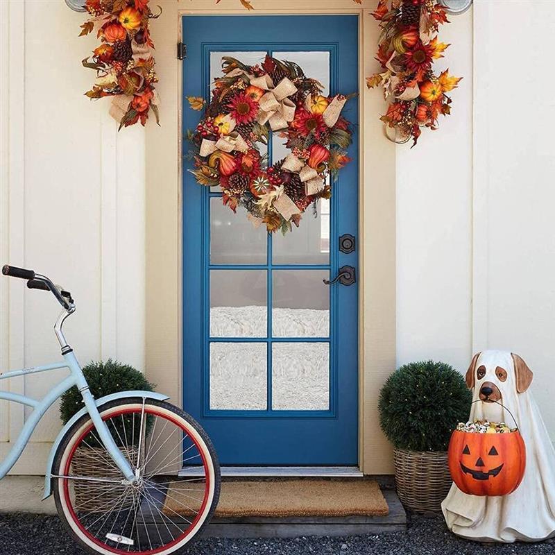 Puppy Pumpkin Candy Bowl Christmas Ornaments