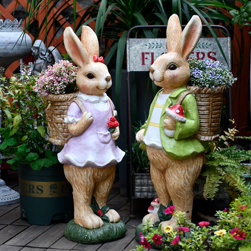 Flower Pot Decoration Rabbit Creative Cute