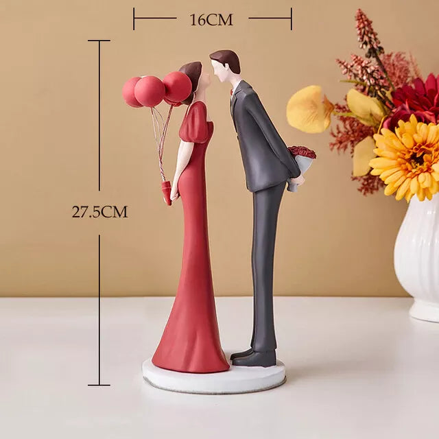 Couple Love Romantic Kiss Figurine Statue, Valentine Gift, Home Decorations