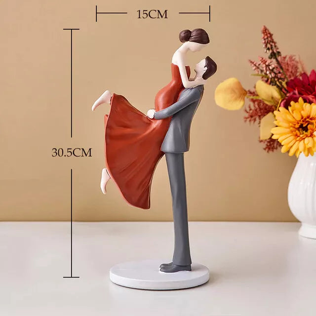 Couple Love Romantic Warm Hug Figurine Statue – Perfect Valentine Gift & Elegant Home Decoration