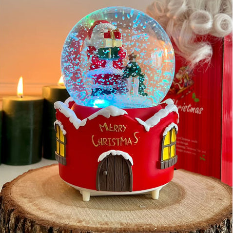 Christmas Full Crystal Ball Creative Music Box Decoration