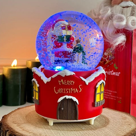 Christmas Full Crystal Ball Creative Music Box Decoration
