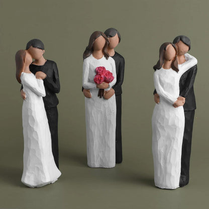 Creative Resin Loving Couple Ornaments Valentine's Day Gift