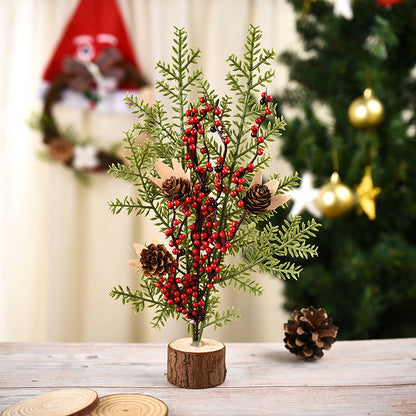 Mini décoration de Noël simple pour fenêtre, petit arbre, accessoires de photographie
