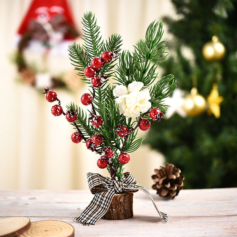 Mini décoration de Noël simple pour fenêtre, petit arbre, accessoires de photographie