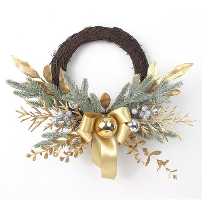 Golden Christmas Plastic Wire Garland Rattan Decorations