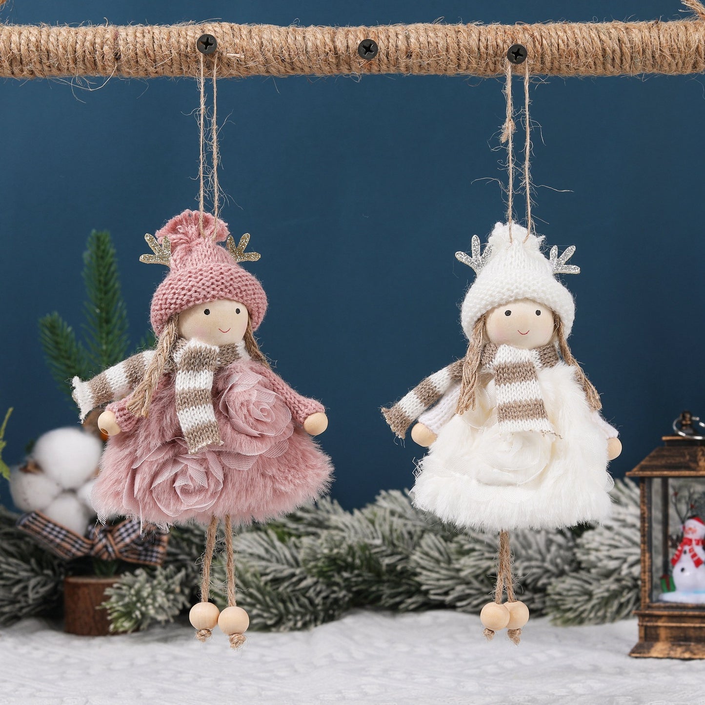 Χριστουγεννιάτικες διακοσμήσεις Ins Cute Wind Antlers κούκλα Angel Girls' Doll