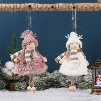 Χριστουγεννιάτικες διακοσμήσεις Ins Cute Wind Antlers κούκλα Angel Girls' Doll