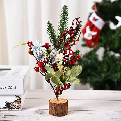 Mini décoration de Noël simple pour fenêtre, petit arbre, accessoires de photographie