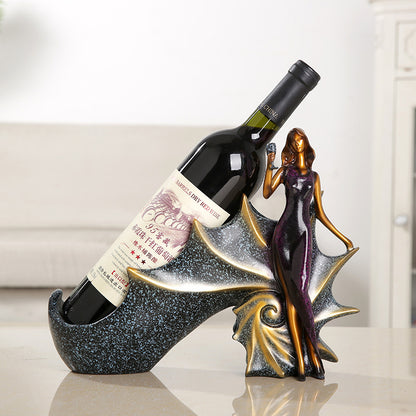 Resin crafts decoration style beauty wine rack