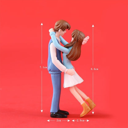 Sweet Couple Microlandscape Desktop Plastic Ornaments