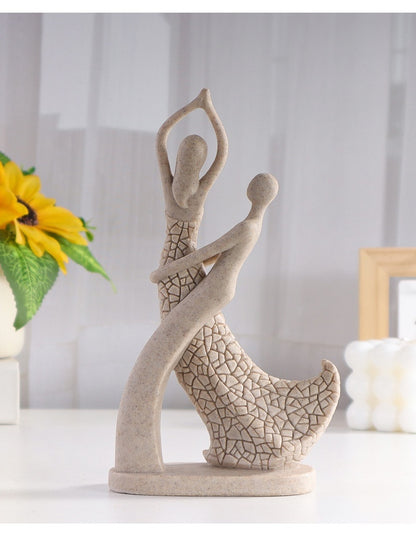 European Character Sandstone Couple Home Decoration Resin Crafts