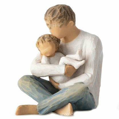 Resin Father and Baby Crafts Home Decoration Couple Ornaments