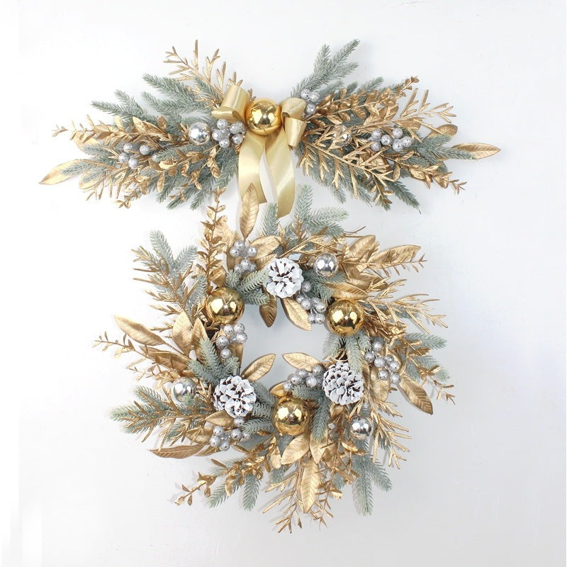 Golden Christmas Plastic Wire Garland Rattan Decorations