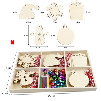 Pendentif en bois rustique pour sapin de Noël