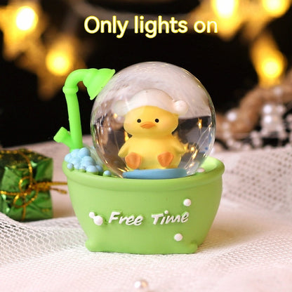Animal Party Luminous Crystal Ball Music Box