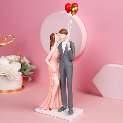 Creative Resin Lover Kiss Sweetheart Statues – Romantic Sculpture Gift &amp; Home Decoration