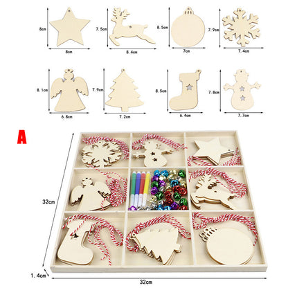 Pendentif en bois rustique pour sapin de Noël